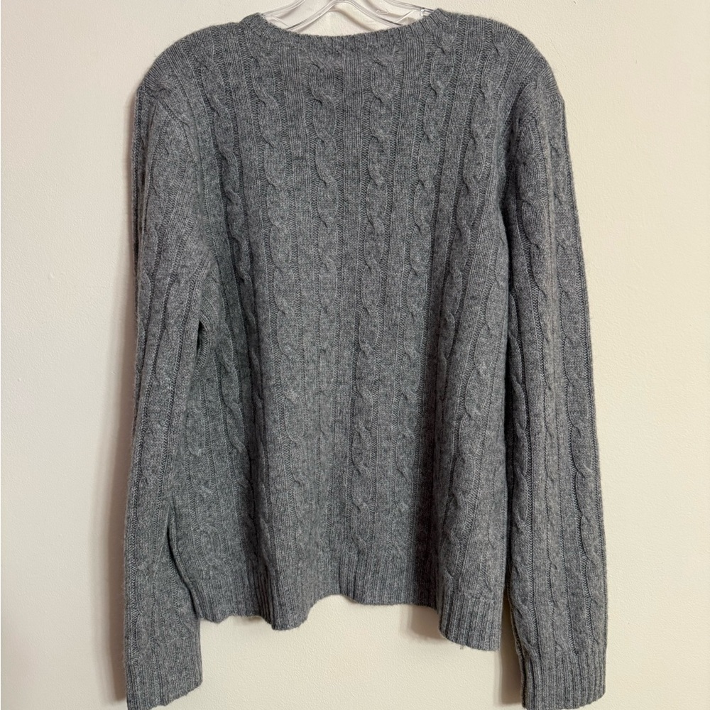 Polo Ralph Lauren Gray Cable Knit Cashmere Sweater Women’s Size XXL NWT - Picture 9 of 9